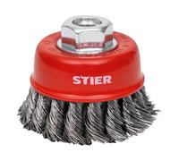 STIER Spazzola a tazza ø 65 mm, M14, 0,5 mm, intrecciata, acciaio Quantità:1