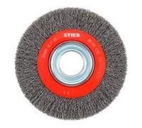 STIER Spazzola circolare ø 150 mm, ø foro 32 mm, 0,35 mm, ondulata, acciaio Quantità:1