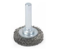 STIER Spazzola circolare ø 27 mm, ø codolo 6 mm, 0,15 mm, ondulata, acciaio Quantità:1