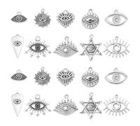 Stiesy Ciondoli in argento antico a tema animale in vari stili, ciondoli in argento tibetano per gioielli fai da te accessori, Nessun tipo di metallo