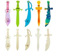 Stiesy Sagome in legno grezzo a forma di spada con teschio, 30 pezzi, 5 stili, forme di spada vuote in legno non finito per pittura, decorazioni fai da te a tema pirata e appassionati di artigianato