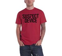 Stiff Little Fingers Suspect Device Ufficiale Uomo nuovo Rosso T Shirt