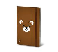 Stifflex Premium ANIMALS Smile Bear Notebook / 13 x 21 cm/M A5 / Classic Notebook Diario Diario Giornaliero/Copertina rigida ed Elastico/Certificato FSC/Alta Qualità