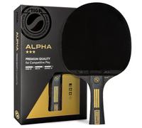 STIGA Alpha Ping Pong Paddle - Lama extra leggera a 5 strati - Spugna Premium 2mm - Manico italiano concavo per una presa magistrale - Racchetta da ping pong ad alte prestazioni per il gioco