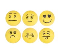 STIGA Emoji-Tischtennisb lle, 6er-Pack 40 mm gro e Ping-Pong-B lle in ITTF-Standardgr e und -Gewicht