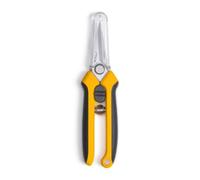 STIGA - Lama a doppio taglio in acciaio inossidabile, impugnatura ergonomica, caricamento a molla, design giallo ad alta visibilità, ideale per erbe e fiori.