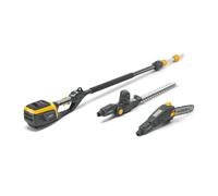 STIGA MT 500e - Tagliasiepi e potassi, doppia lama 46 cm, guida di taglio 25 cm, manico telescopico 75 cm, manico girevole 112°, fino a 50 minuti, compatibile con batteria 48V 2Ah