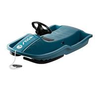 STIGA Snowpower BIO Slittino da Discesa in Plastica Ecologica con Volante e Freno per Bambini dai 5 Anni - Aqua