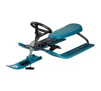STIGA Snowracer ICONIC - Slittino da Neve per Bambini con Telaio in Acciaio, Freno di Sicurezza, Volante Facile da Guidare e Cordoncino di Trasporto - Età 5+ - Peso Massimo 80 kg