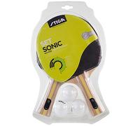 STIGA Sonic Set da Ping Pong: Racchetta da Ping Pong e Pallina da Ping Pong, Rosso/Nero