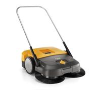 STIGA SWP 475 Spazzatrici da esterno a spinta - Larghezza di pulizia 75 cm, spazzole doppie da 41 cm, contenitore rifiuti da 50 l, altezza regolabile, ideale per superfici dure e aree fino a 2900 m²