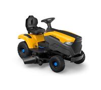 STIGA Trattorino tagliaerba elettrico Tornado 398e 98 cm - Trattorino a batteria 48V 30Ah - Trattore rasaerba con scarico laterale e mulching - Cruscotto digitale e gancio traino