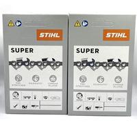 Stihl 33RS 72 Maglie, 3/8" .050, 50,8 cm, Rapid Super Catena per Motosega 3623 005 0072, Confezione da 2 Dadi copribulloni 0000 955 0801