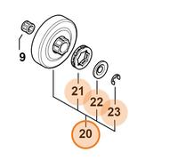 STIHL CAMPANA FRIZIONE COMPLETA 3/8" 7 DENTI MOTOSEGA MS 461 MS 500i ORIGINALE