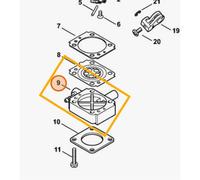 STIHL FLANGIA CARBURATORE DECESPUGLIATORE FS 120 2-MIX NUOVO TIPO