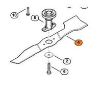 STIHL LAMA PIATTO 48 CM PER RASAERBA RM 3 T E VIKING MB 3 T TRE RUOTE ORIGINALE