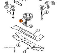 STIHL MOZZO LAMA PER RASAERBA MB 4 400 450 455 500 505 545 555 650 750 ORIGINALE