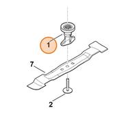 STIHL MOZZO PER NUOVO MODELLO RASAERBA RM 448.3 248.3 253.3 T ORIGINALE