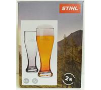 Stihl Set Due Bicchieri da Birra 0,5 L con Logo della Motosega