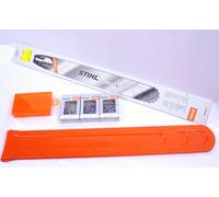 Stihl Set Guida 3003 000 6041 75Cm 1,6 3/8" + Scatola Protezione 3 Catene Semi