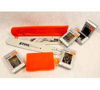 STIHL Set Guida 9421 50cm 1,6 3/8 + Protezione Scatola 5x Catene Metà
