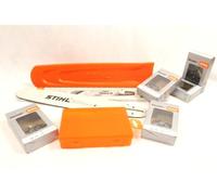 STIHL Set Schiene 45cm 3/8 " P 1,3mm 4817+Protezione+Scatola + 5x Catene Voll