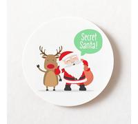 stika.co Secret Santa Stickers - Set di 24, 72 o 240 etichette adesive rotonde di carta - Decorazioni colorate per biglietti, buste e regali (240)