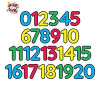 StikArt - Adesivi da Parete, Numeri Pre-K Zero Through Twenty, 0-20, 7,6 cm
