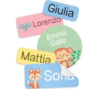 StiKiddo® Set Completo di 95 Etichette Personalizzabili per Bambini all'Asilo e alla Scuola Materna - Ideali per Abbigliamento e Oggetti, Prodotto in Germania - Blu