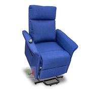 Stil Sedie poltrona relax reclinabile elettrica in tessuto alzapersona modello Nancy (Blu)