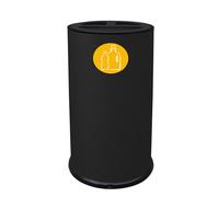 STILCASA - 873-N - Contenitore tondo per raccolta differenziata - 3 scomparti - 70 L - nero - Stilcasa - 102087 - Conf. da 1 Pz. - 873-N