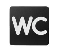 STILCASA - PR10-W - Pittogramma adesivo - WC - 16 x 16 cm - PVC - nero-bianco - Stilcasa - 100489 - Conf. da 1 Pz. - PR10-W