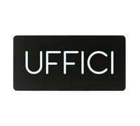 STILCASA - PR25-UF - Pittogramma adesivo - Uffici - 32,5 x 16 cm - PVC - nero-bianco - Stilcasa - 100492 - Conf. da 1 Pz. - PR25-UF