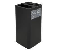 STILCASA - PU100F-BG-N - Contenitore per raccolta differenziata - con divisiorio bicchieri - 50 L - nero - Stilcasa - 102110 - Conf. da 1 Pz. - PU100F-BG-N
