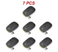 (Stile A 7 pezzi) Mouse ultra sottile Mini mouse ottico wireless da gioco da 2,4 GHz Mouse e ricevitore