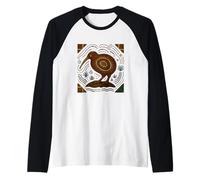 Stile aborigeno Kiwi DOT Art Maglia con Maniche Raglan