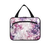 Stile acquerello Arte Astratta Viola appeso kit da viaggio per gli uomini con gancio, designer multifunzionale borsa da toilette impermeabile per le donne deve lavorare kit de para mujer M