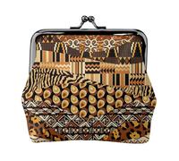 Stile africano Patchwork Stampa Squisito Bacio Blocco Portafoglio Compatto Versatile Donne Portamonete Piccolo Sacchetto Della Chiusura