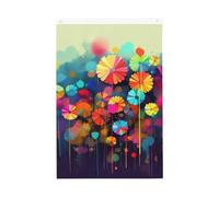 Stile astratto Fiori colorati Benvenuto Giardino Bandiera 2x3 Ft Double Sided No Fade House Yard Bandiere Foto Sfondo Festa Banner Per Cortile Portico Prato Decorazione Esterna
