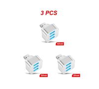 (Stile B 3 pezzi) Hub USB 2.0 multiplo Splitter USB Adattatore multiporta 3 in 1 2.0 USB Extender Splitter
