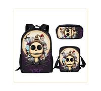 (Stile B) Set di zaini per bambini The Nightmare Before Christmas, borsa a tracolla, astuccio e regali