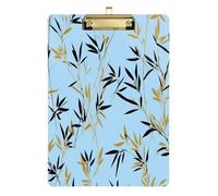 Stile bamboos Baby Blue Oro e Nero File Appunti Hard Board per Clip Board Insegnante Dimensioni 9 x 12.5 Tabla para escribir