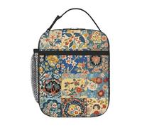 Stile barocco, dipinto astratto, elementi, fiori colorati, arte, puzzle, porta pranzo, riutilizzabile, a prova di perdite, portatile, isolato, per picnic, ufficio, escursionismo, pesca, borsa per il