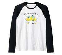 Stile Boho Blooming Citrus Vibes Fresh Limons Art Maglia con Maniche Raglan
