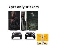 (Stile C) Adesivi per console di gioco Myth Black Wukong Ps5 Slim per controller, pellicola protettiva