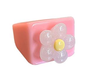 Stile Chunky Retro Resina Acrilico Anello Anelli di plastica Anello per bambini Carino Colorato Anello di caramelle Anello per dito Gioielli Anelli alla moda fatti a mano trasparenti per le donne Raga