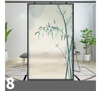 Stile Cinese Bambù Vetro Adesivi Privacy Finestre Film Statico Cling Ghiacciato