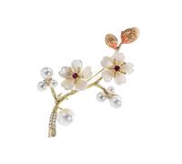 Stile cinese Conchiglia Spilla Fiore Vintage Moda Prugne Fiore Lapple Pin Per Abbigliamento Vintage Ornamento Regalo Per Il Tuo Retro Metallo E Shell Spilla