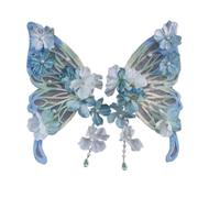 Stile cinese Farfalla Fiore di Seta Clip di Capelli Set Accessorio Laterale Hairpin Confortevole Copricapo Per
