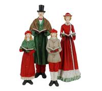 Stilé Collection Set 4 Cantori Natalizi in Resina 39,5 cm - Statuine Coro di Natale Decorative | Personaggi Natalizi Eleganti per Casa, Camino, Ingresso e Vetrine